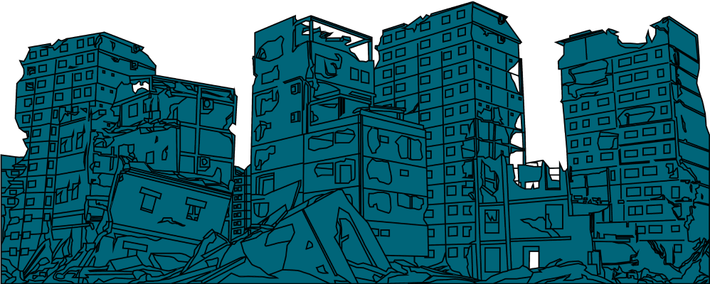 Damaged Buildings in Gaza